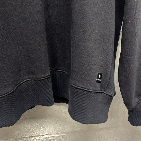 LinkSoul Men's 1/4 Zip black Pullover Golf Sweater Tempus Fugit Size L - Picture 2 of 6